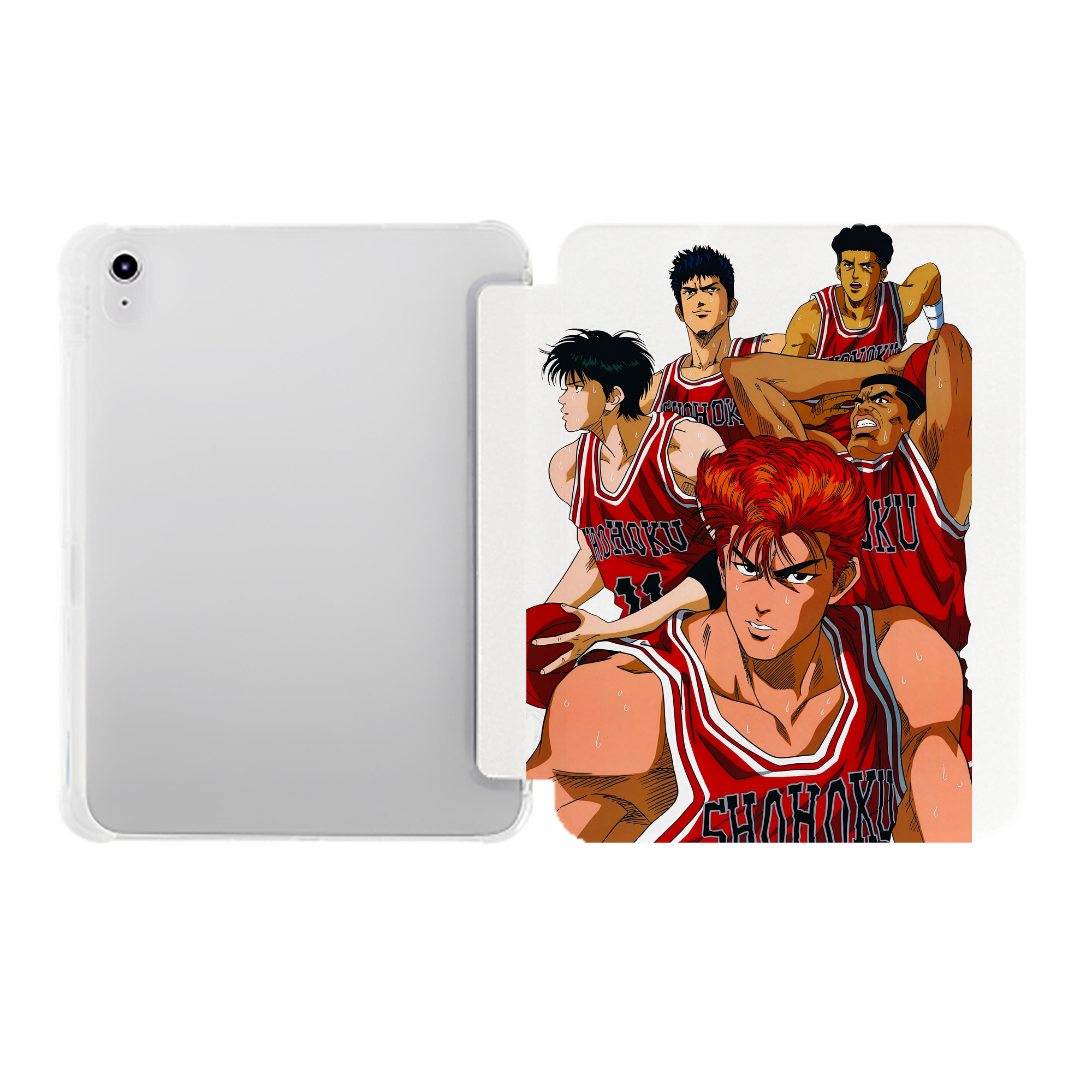 （画像用） SLAM DUNK／スラムダンク IPad ケース ペン収納付き 三つ折りスタンド PUレザー×シリコン 対応機種9.5/10.5/10.9インチ